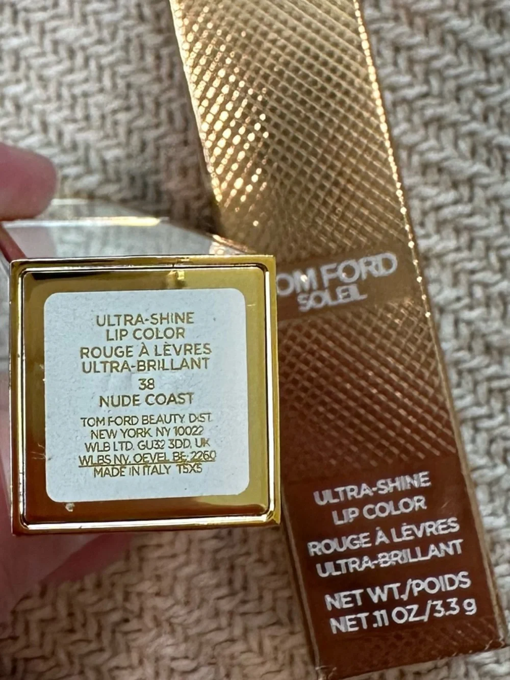 NEW TOM FORD Lipstick Ultra Shine Color Glossy Effect Nude Coast Lip Makeup